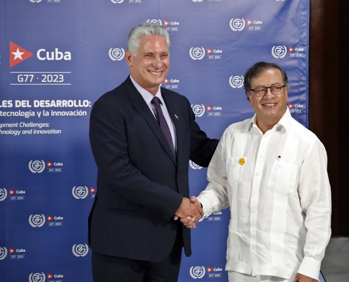El Presidente cubano Miguel Diaz-Canel con el Presidente de Colombia Gustavo PetroFoto/Ernesto Mastrascusa