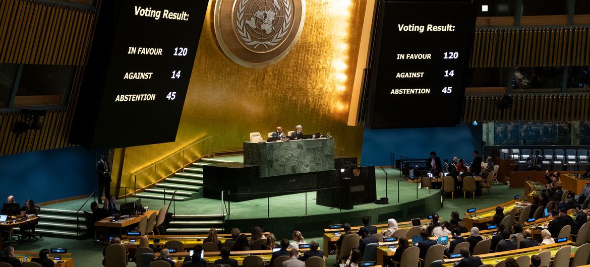 Israel-Palestina: La Asamblea General aprueba una resolución sobre Gaza que pide una tregua humanitaria inmediata