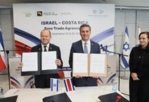 Costa Rica firma TLC con Israel
