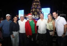 Global Bank y la Alcaldía de Panamá celebraron junto a las familias el encendido del árbol de Navidad de la ciudad