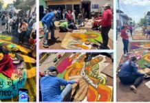 Artesanos de Sutiaba mantienen viva tradición de alfombras pasionarias